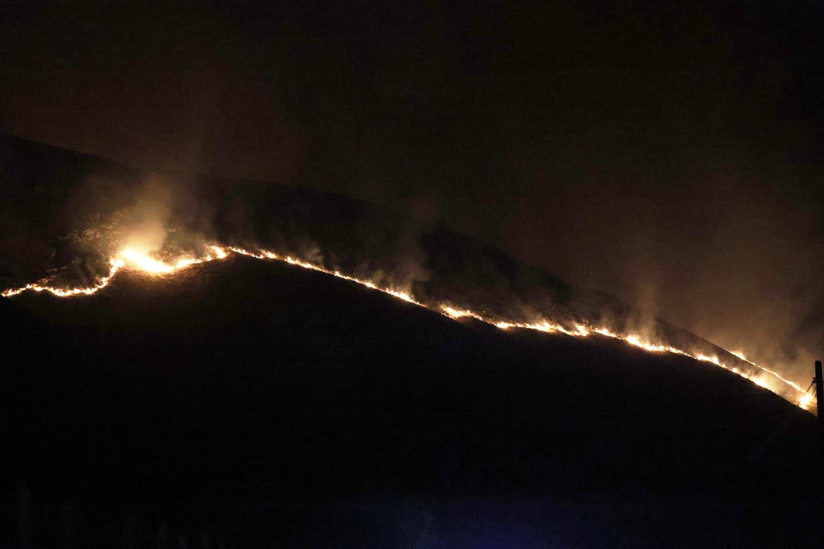 İtalya'nın Sicilya Adası'ndaki orman yangınları bazı yerleşim yerlerini tehdit ediyor