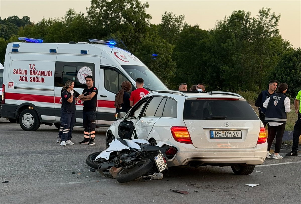 Çaycuma'da motosiklet-otomobil çarpışması: 1 ölü