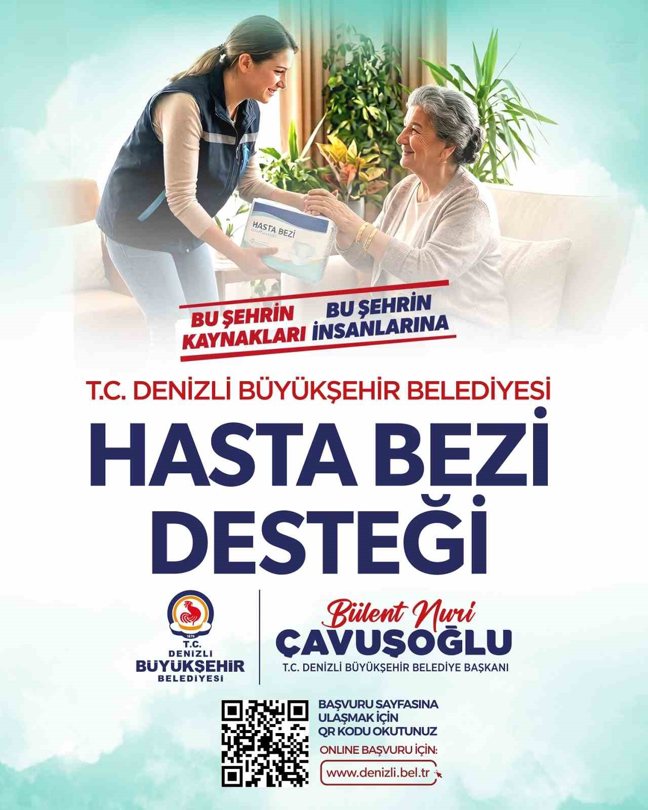 Denizli Büyükşehir engelli ve hasta bakıcı ailelere hasta bezi desteği veriyor