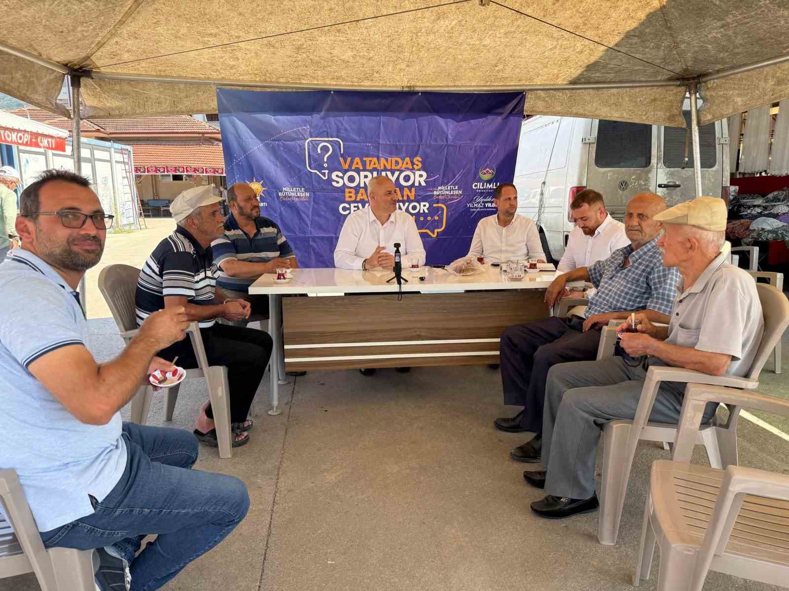 Çilimli Belediye Başkanı vatandaşlarla buluşarak ilçenin sorunlarını konuştu