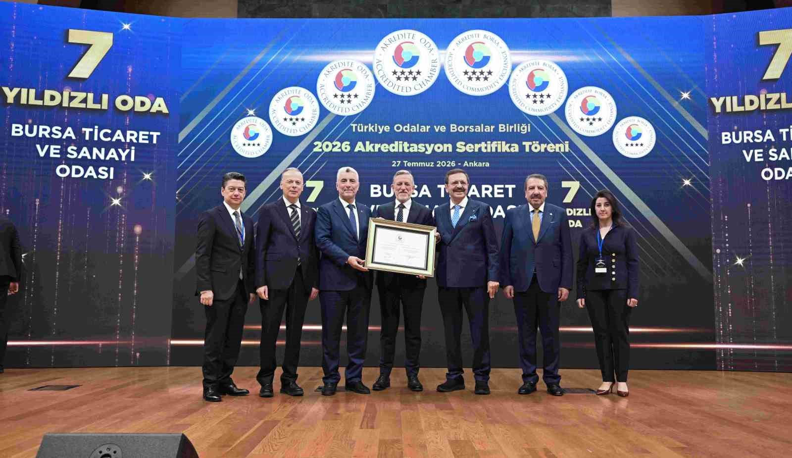 BTSO, en üst seviye akreditasyon belgesini aldı